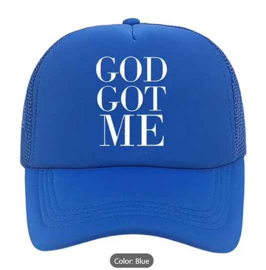 God Got Me BLUE Trucker Hat