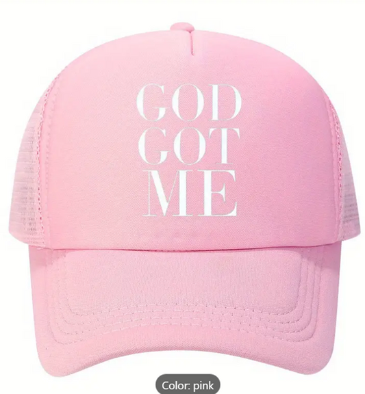 Gods Got Me Pink Trucker Hat